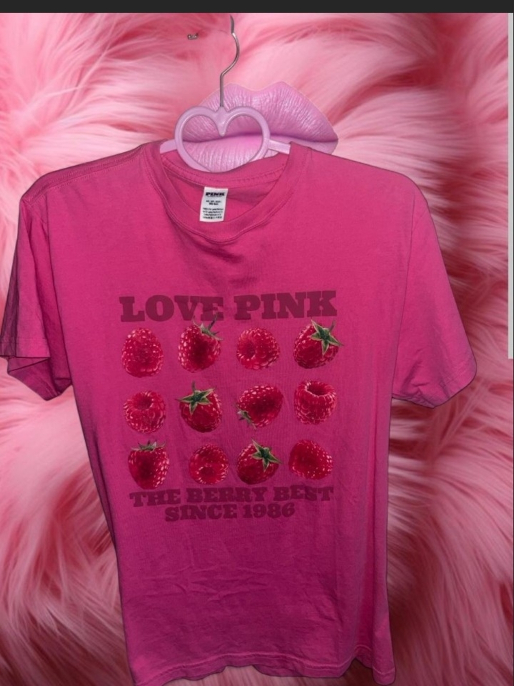 PINK Victoria's Secret Berry  Graphic Tee